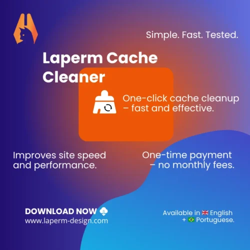 Laperm Cache Cleaner plugin interface for WordPress showing cache optimization and performance cleaning tools