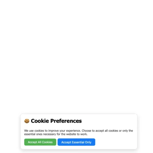 White version of Cookie Consent HTML code snippet for website compliance and user privacy banner