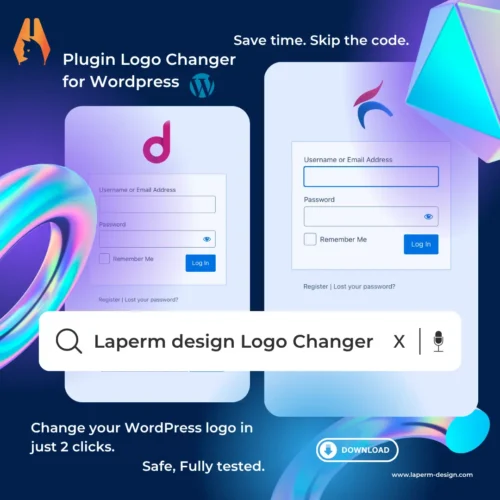 WordPress plugin interface showing logo customization tool for changing the login screen branding